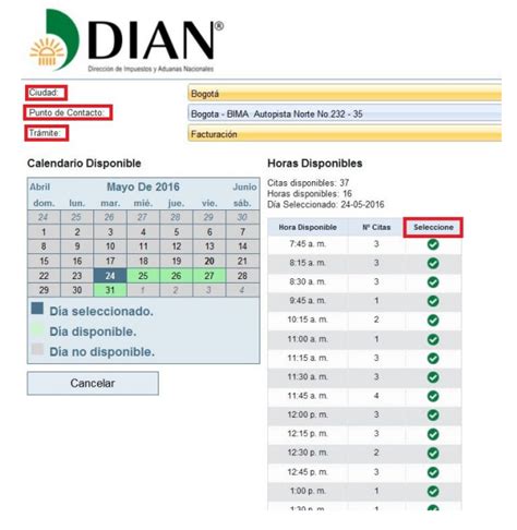 Agendamiento de Citas en la DIAN